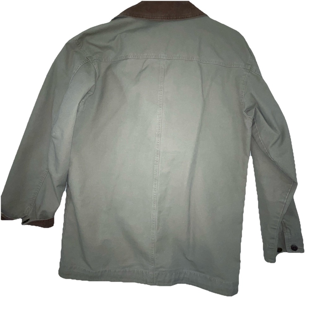 Vtg LL Bean Chore Coat Mens Medium 90s Fish Animal Lined Barn Farm Jacket 0BGW5 - Picture 13 of 16